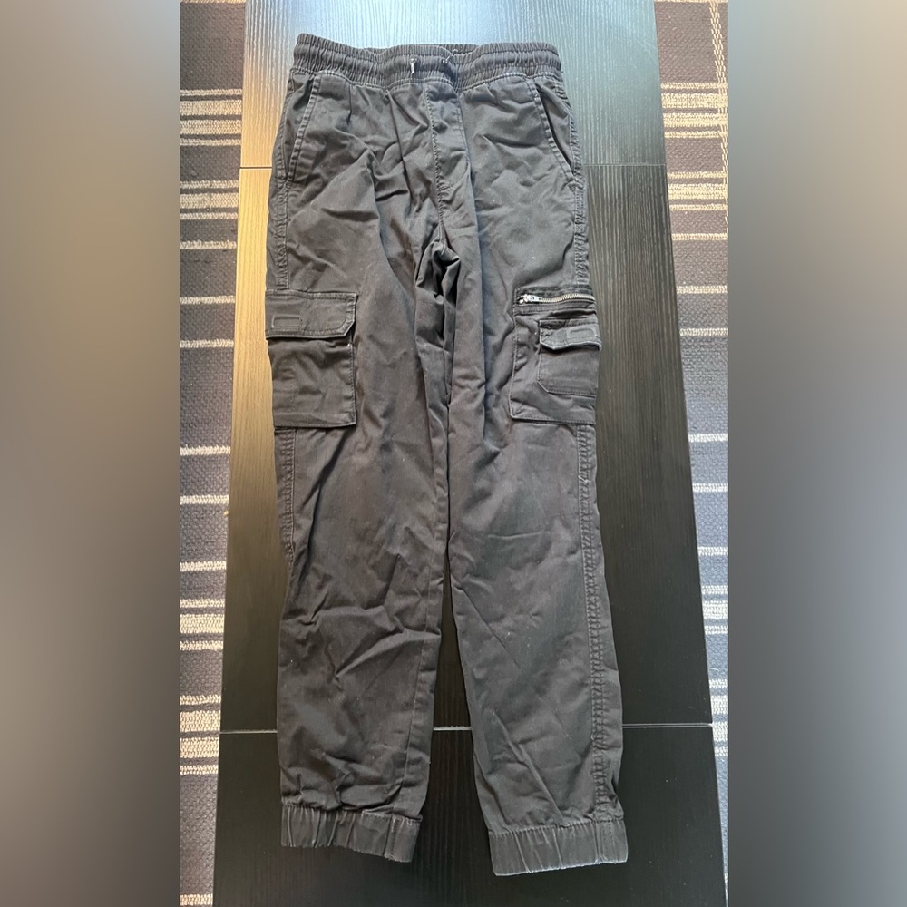 Boys Black Cargo Pants